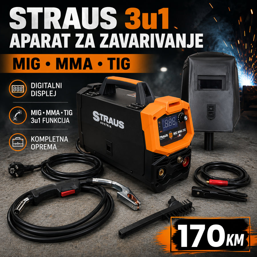 Straus MIG/MMA/TIG-500 – 3u1 inverter aparat za zavarivanje