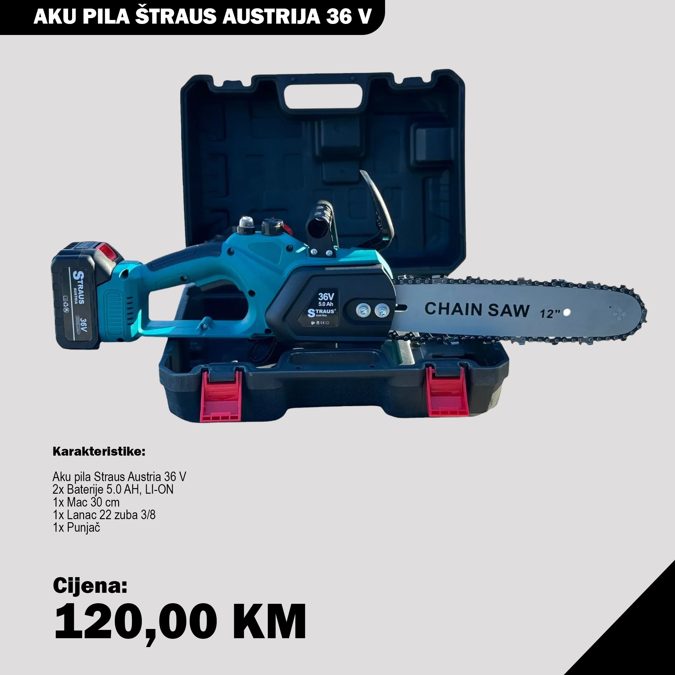 AKU PILA STRAUS AUSTRIA 36 V