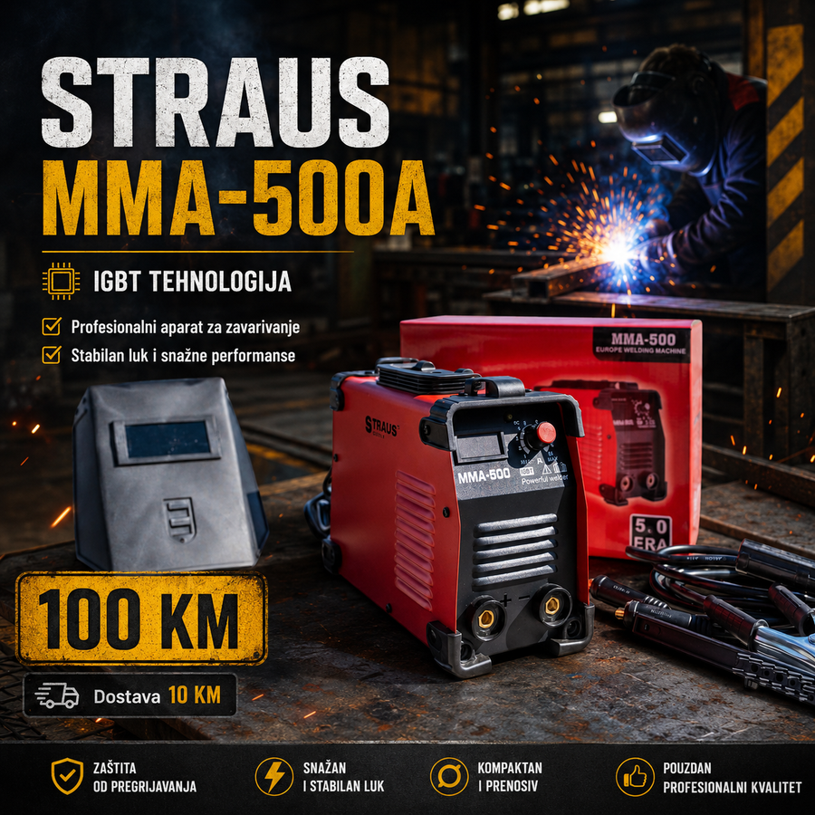 INVERTER APARAT ZA VARENJE MMA 500A – STRAUS AUSTRIA