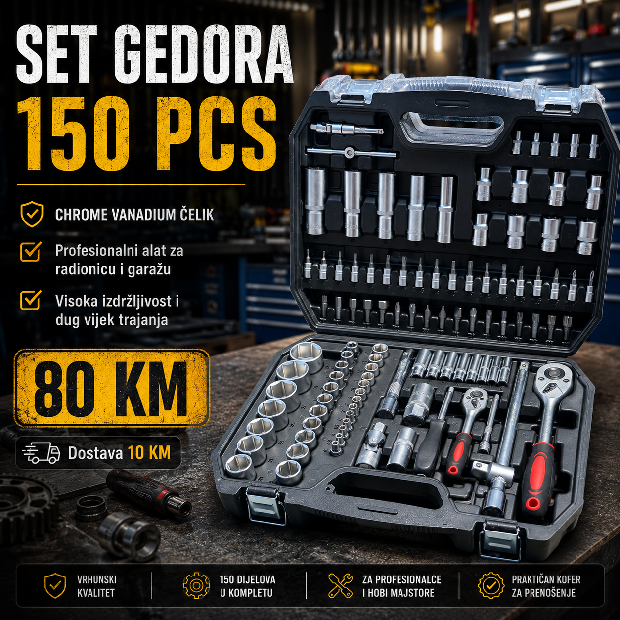 SET GEDORA MOLLER PROFESSIONAL 150 PCS
