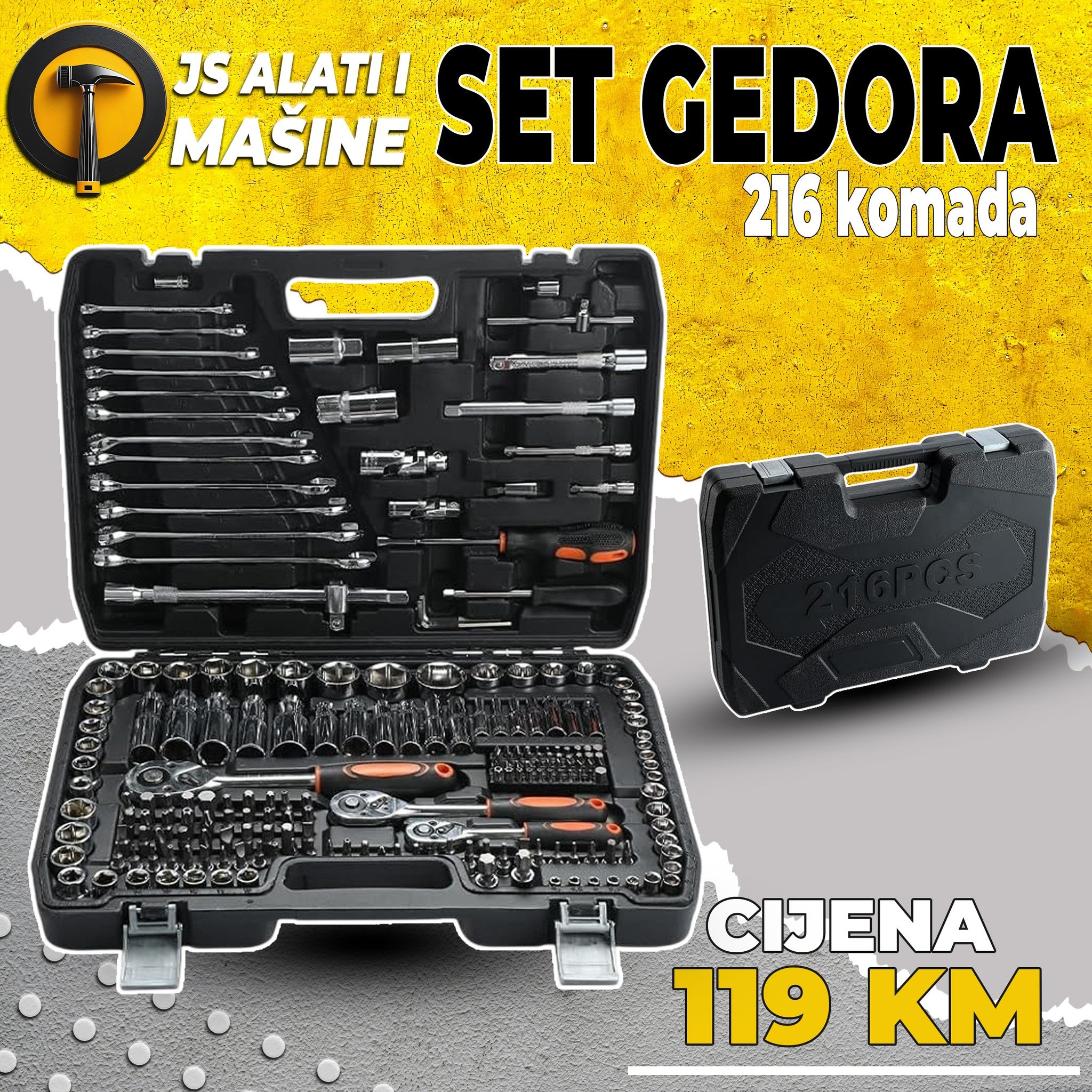 Gedore i ključevi 216 PCS