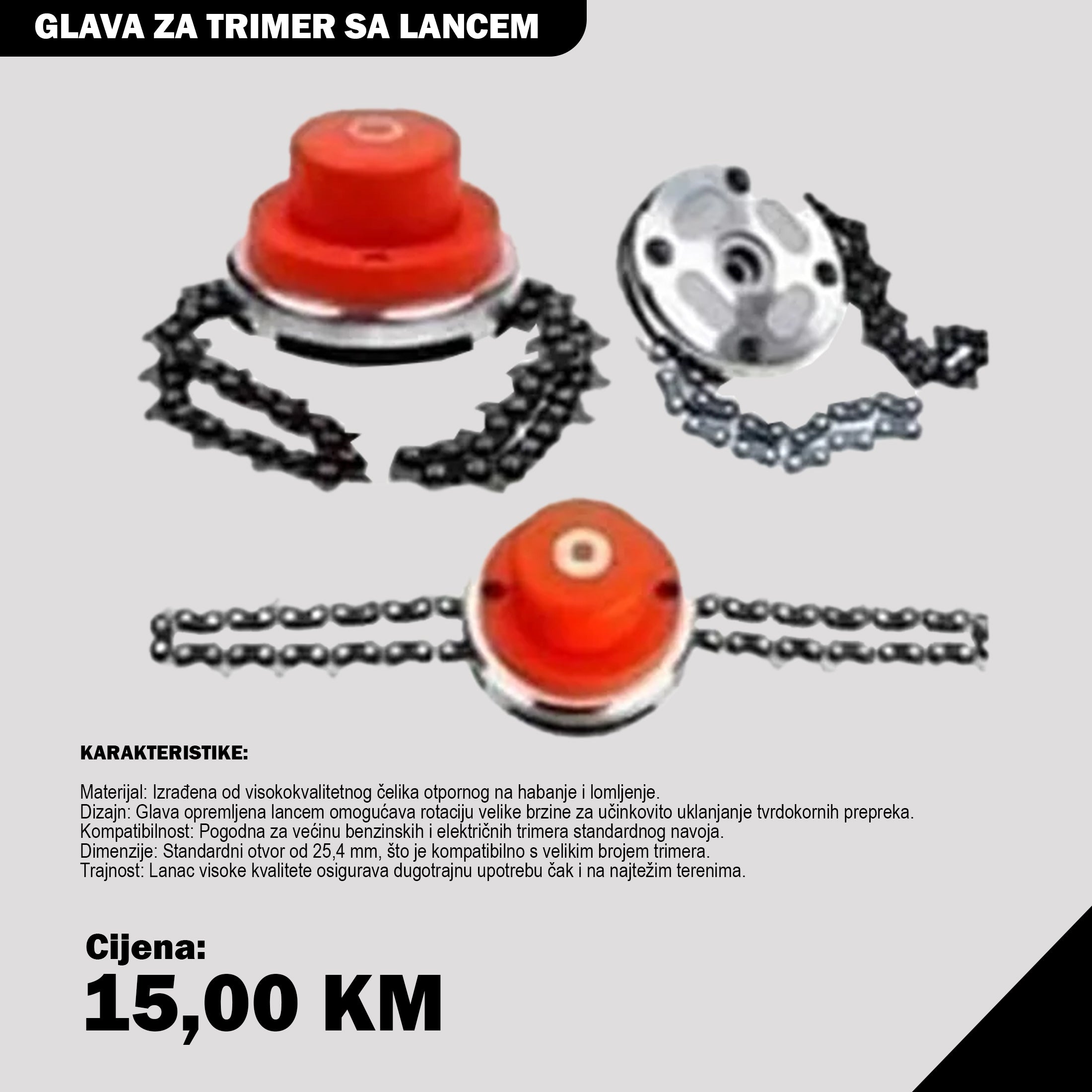 Glava za trimer sa lancem