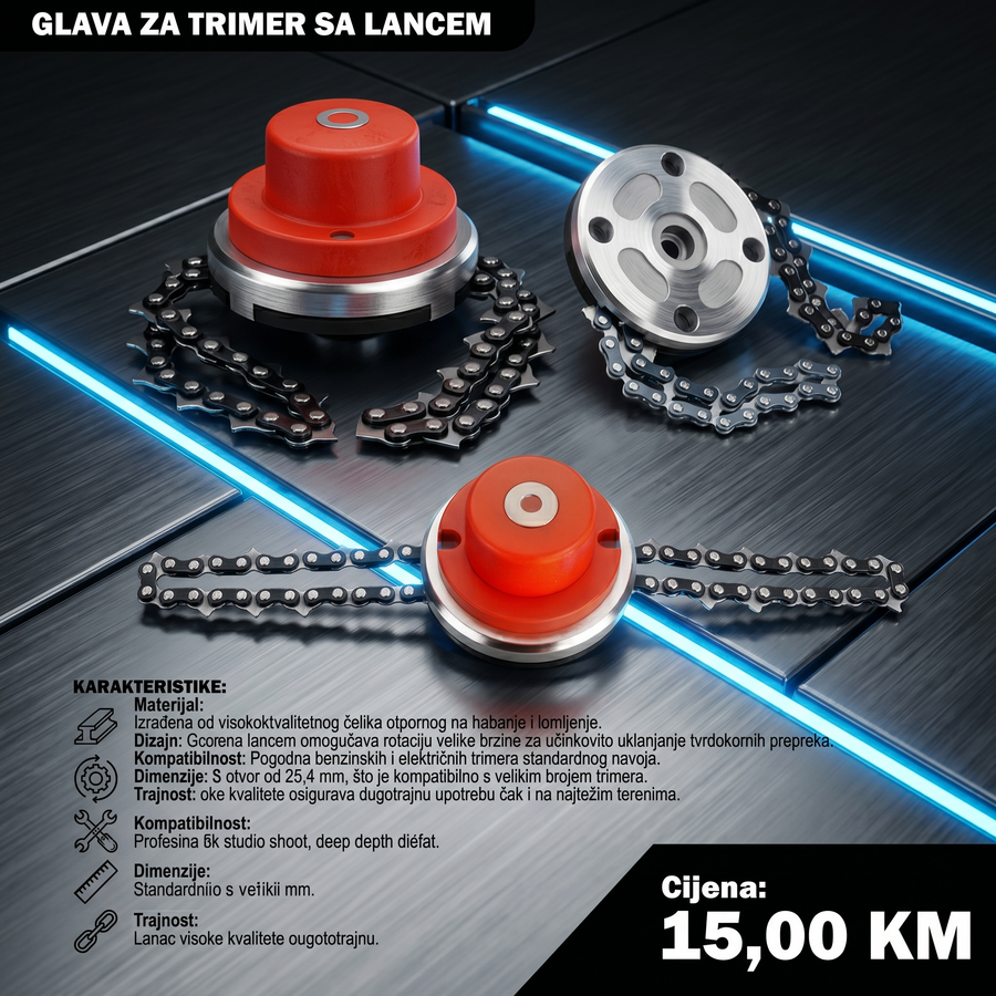 Pro-Series Glava za Trimer sa Lancem – Ekstremna Snaga za Korov