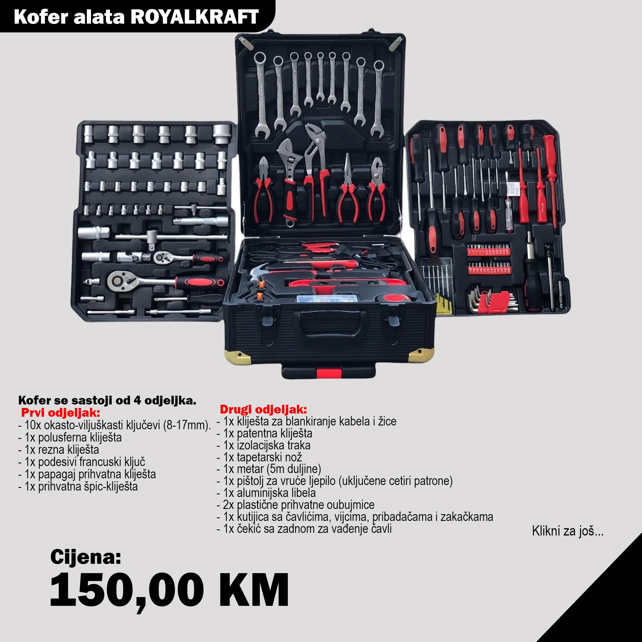 Kofer alata ROYALKRAFT 372 PCS