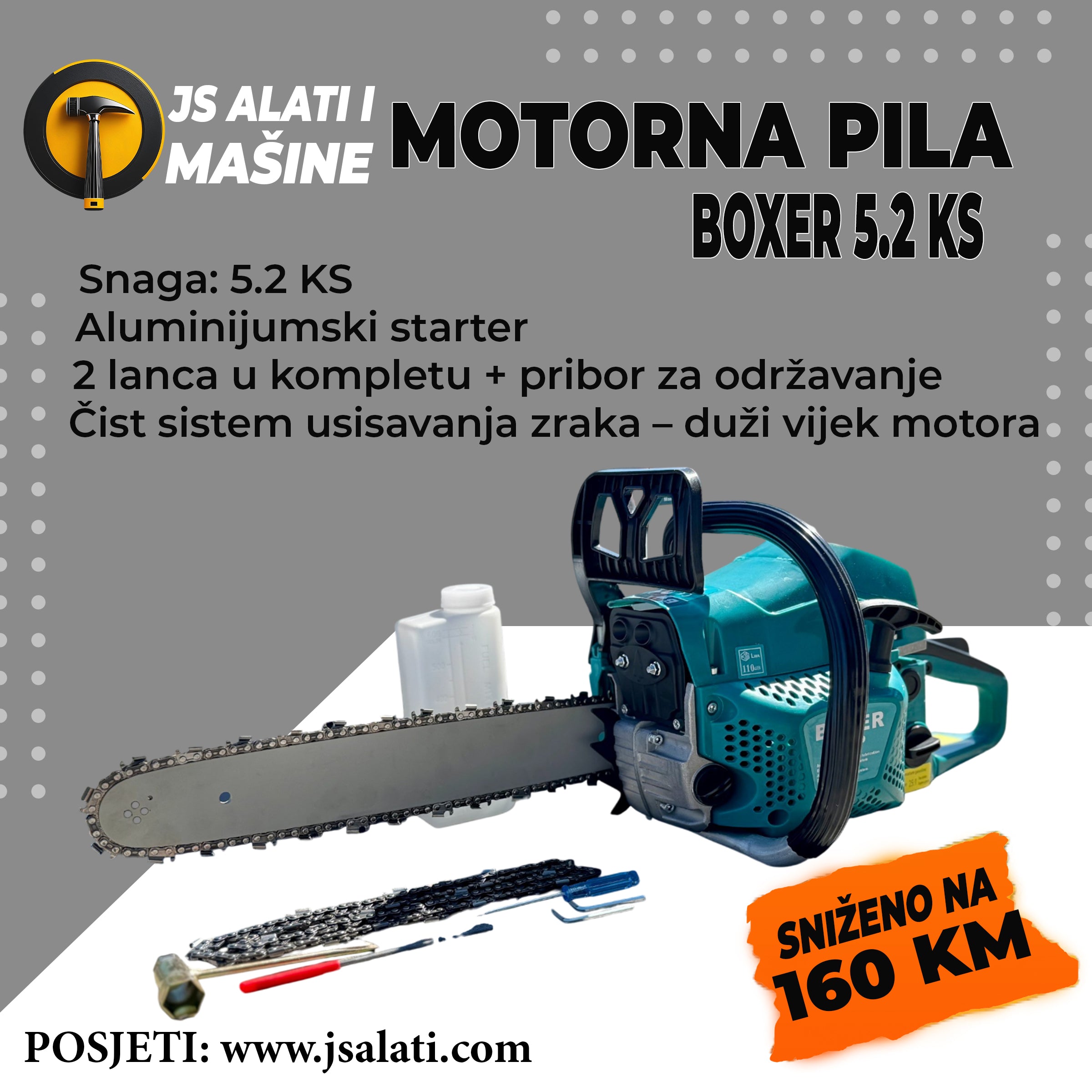 MOTORNA PILA BOXER 5.2 KS