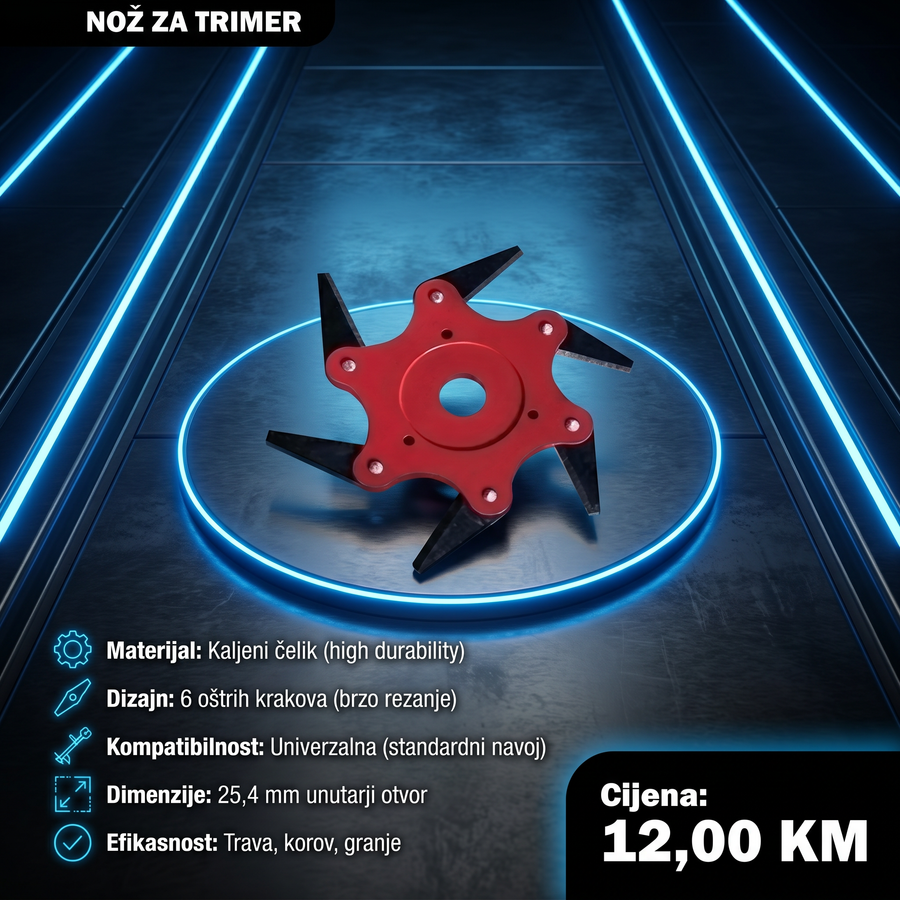 Nož za Trimer od Kaljenog Čelika 25.4mm - Maksimalna Snaga Rezanja
