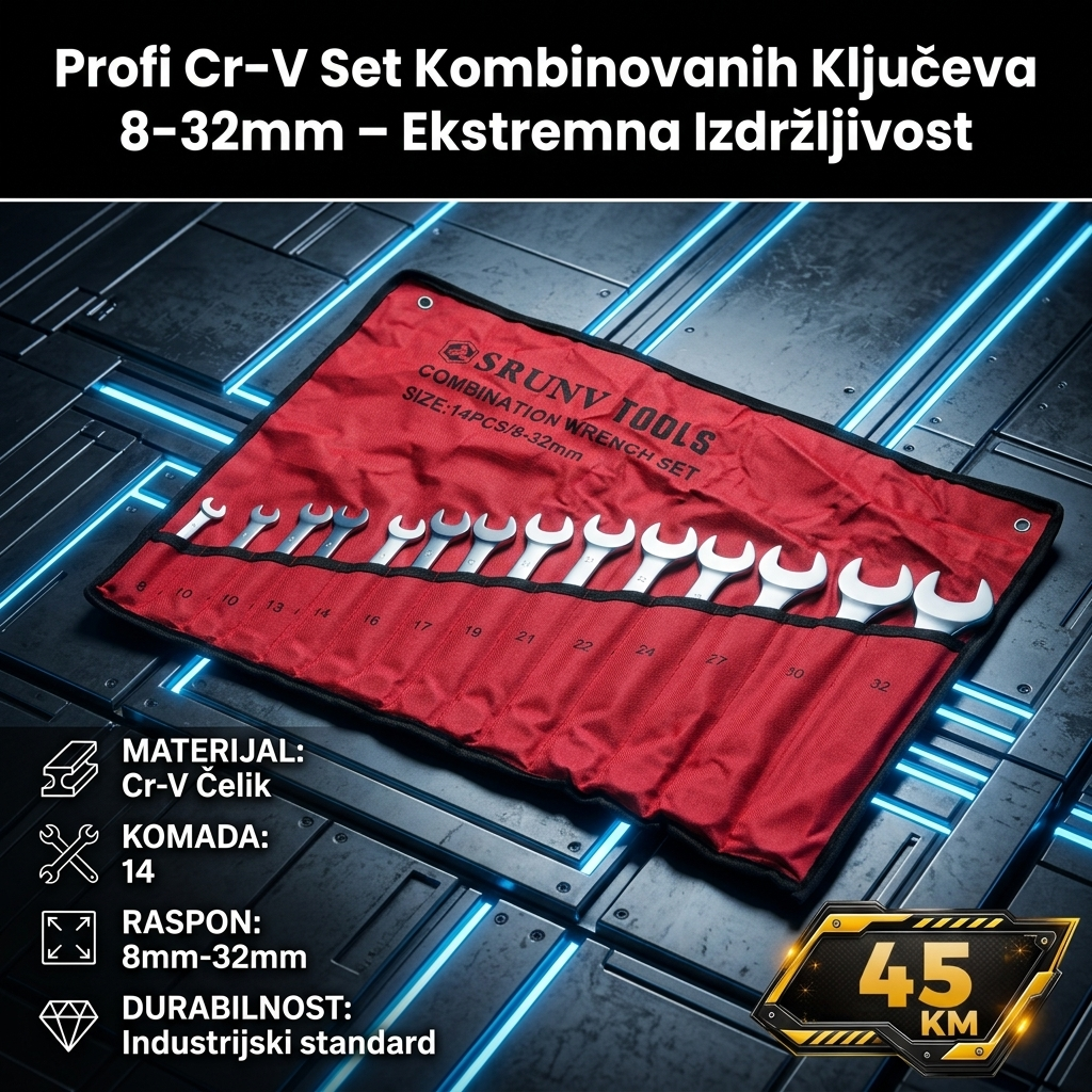 Set Kombinovanih Ključeva 14 kom (8-32mm) - Profi Chrome Vanadium