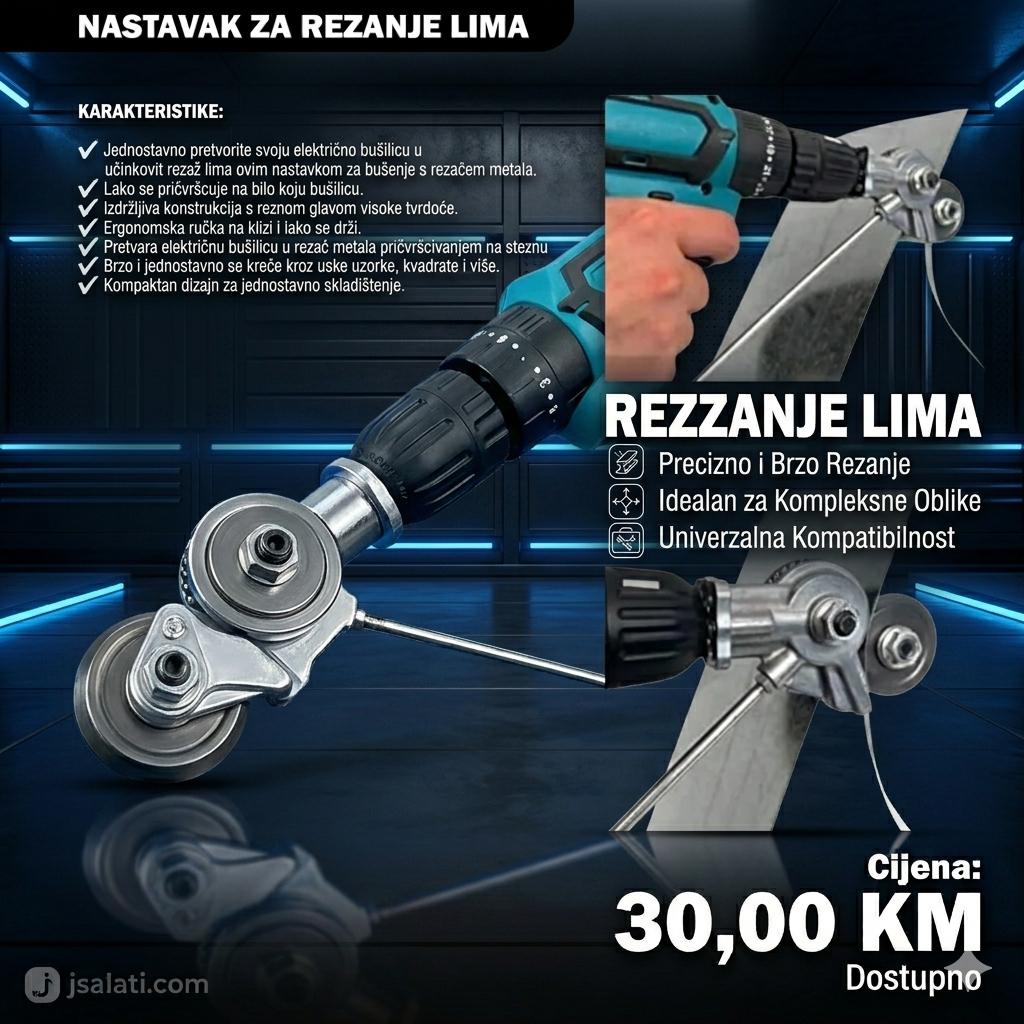 ProCut Nastavak za Rezanje Lima - Profesionalna Preciznost za Bušilicu