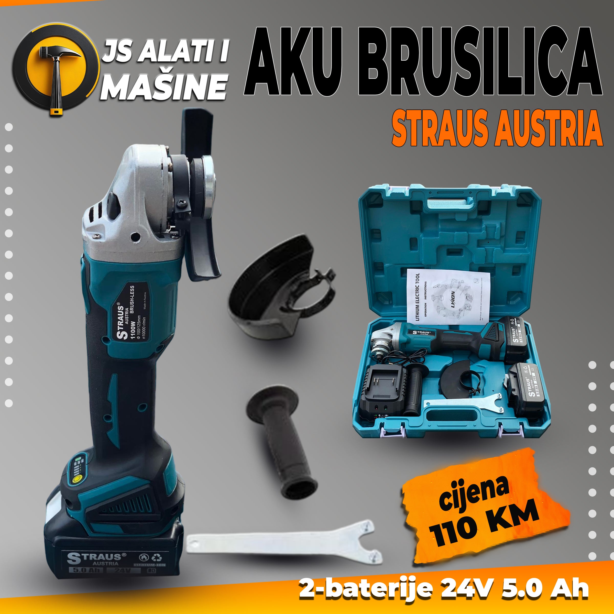 Aku brusilica STRAUS AUSTRIA 1 100 W