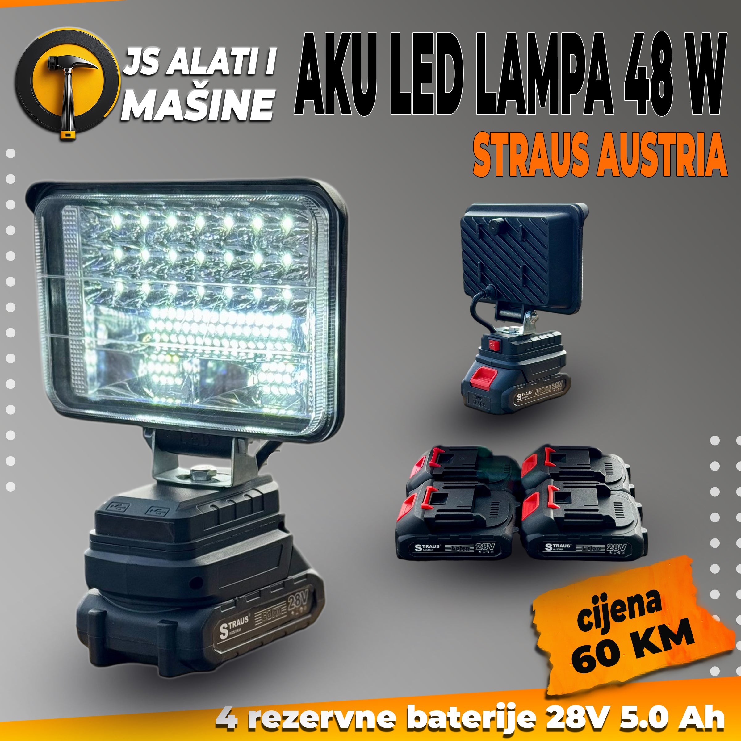 Aku led radna lampa