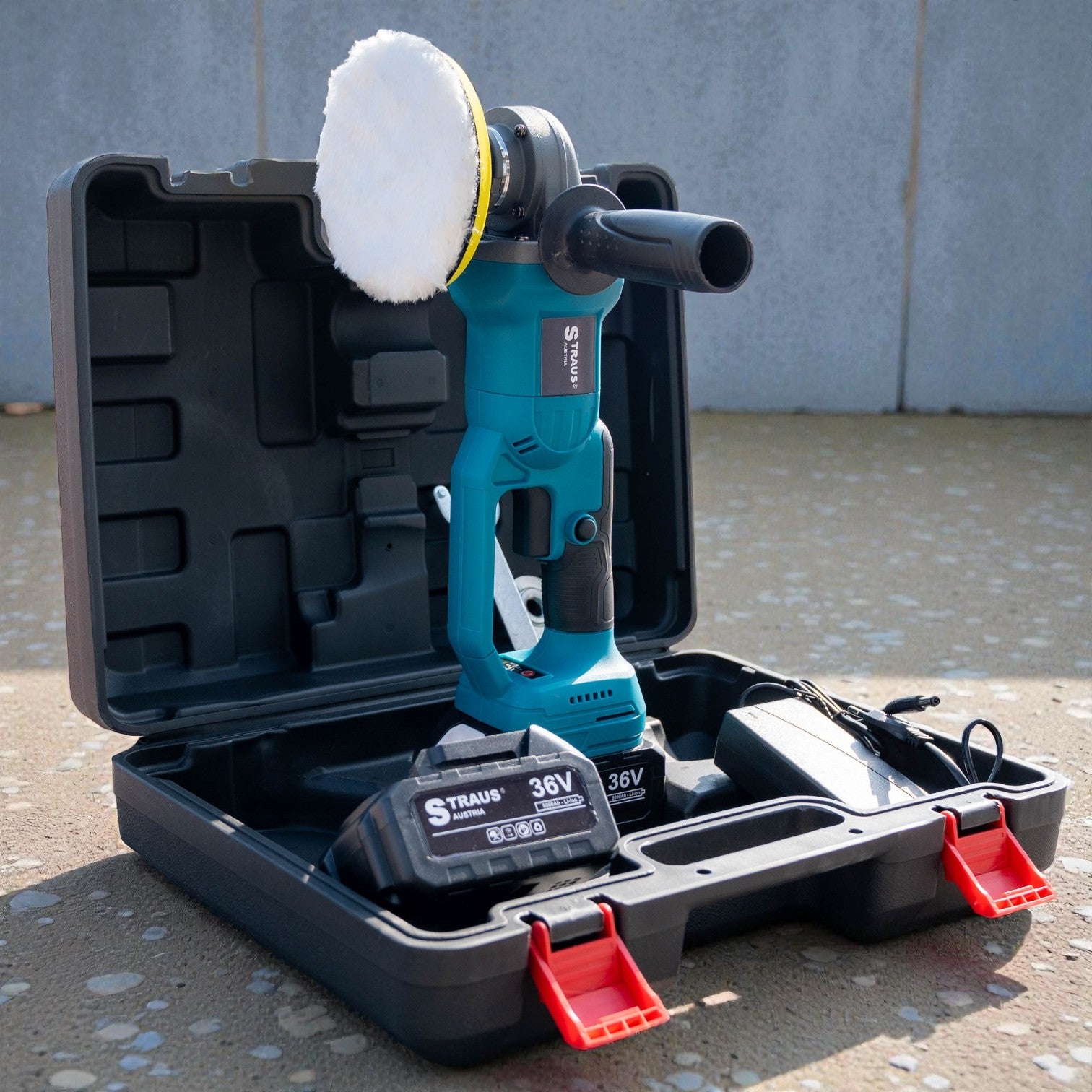 AKU POLIRKA STRAUS AUSTRIA 36V 2 BATERIJE + KOFER