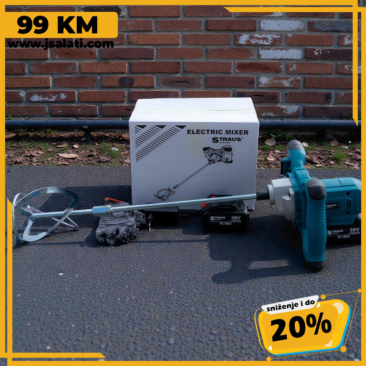 AKU MJEŠALICA STRAUS AUSTRIA 36V