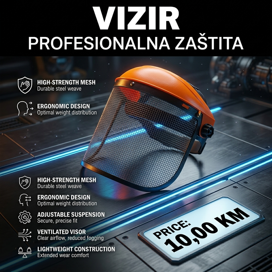 Premium Zaštitni Vizir – Maksimalna Sigurnost i Udobnost u Radu