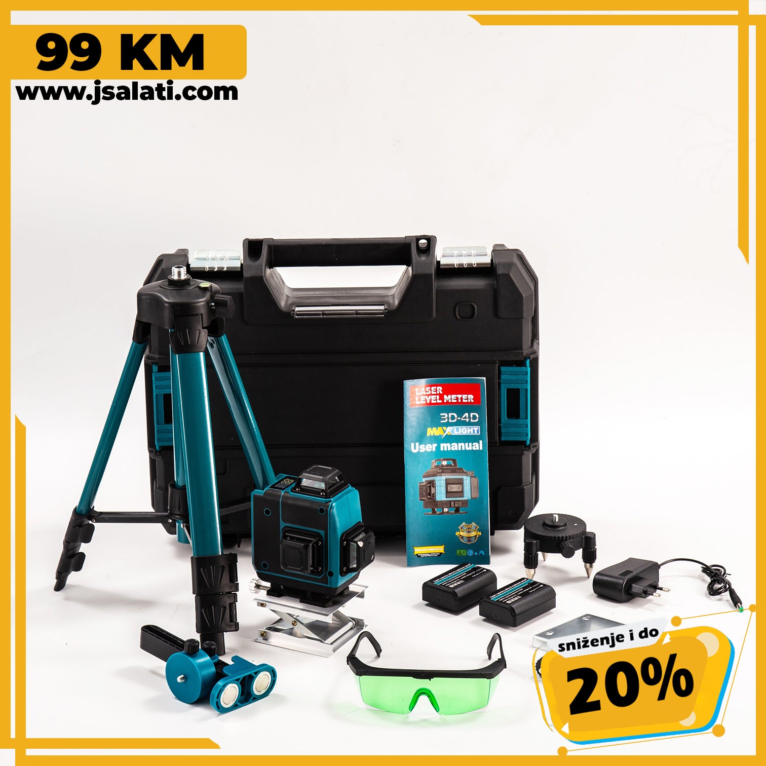 PROFESIONALNI 16 LINIJSKI 4D LASERSKI NIVELIR – STRAUS AUSTRIA