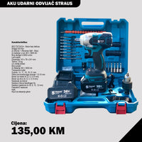Aku Udarni Odvijač Straus 420Nm Brushless – Snaga bez Kompromisa 2