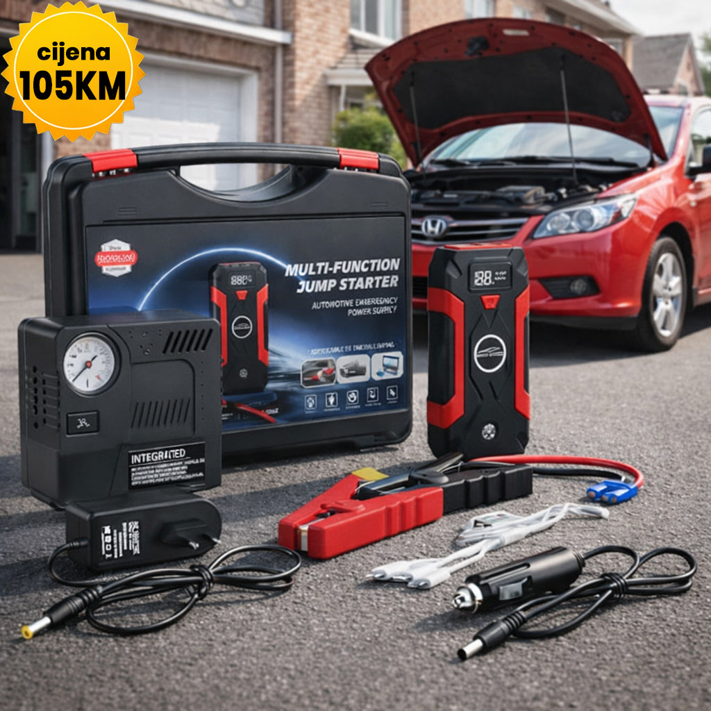 MULTI-FUNCTION JUMP STARTER + KOMPRESOR ZA AUTO