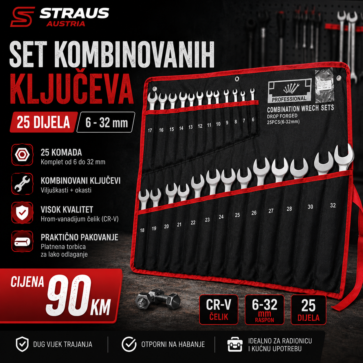 SET VILJUŠKASTO-OKASTIH KLJUČEVA 25 KOMADA