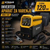 APARAT ZA ZAVARIVANJE STRAUS AUSTRIA MMA-500 – IGBT 1