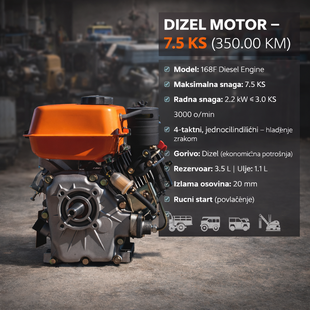 UNIVERZALNI MOTOR DIZEL 7.5 KS – STRAUS AUSTRIA