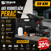 Straus Austria 28V Aku Perač: Moćno pranje bez kablova i crijeva 1