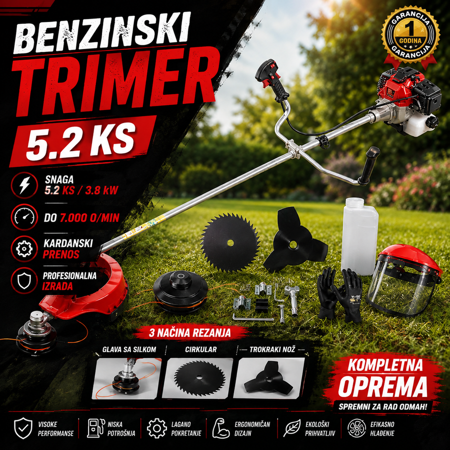 STRAUS Austria 5.2 KS benzinski trimer