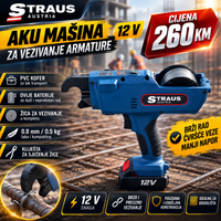 Straus Austria 12V Aku Mašina za Armaturu – Brzo i Sigurno Vezanje 1