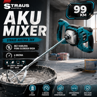 Straus Austria 36V Aku Mješalica - 6 Brzina i Brutalnih 65Nm Snage 1