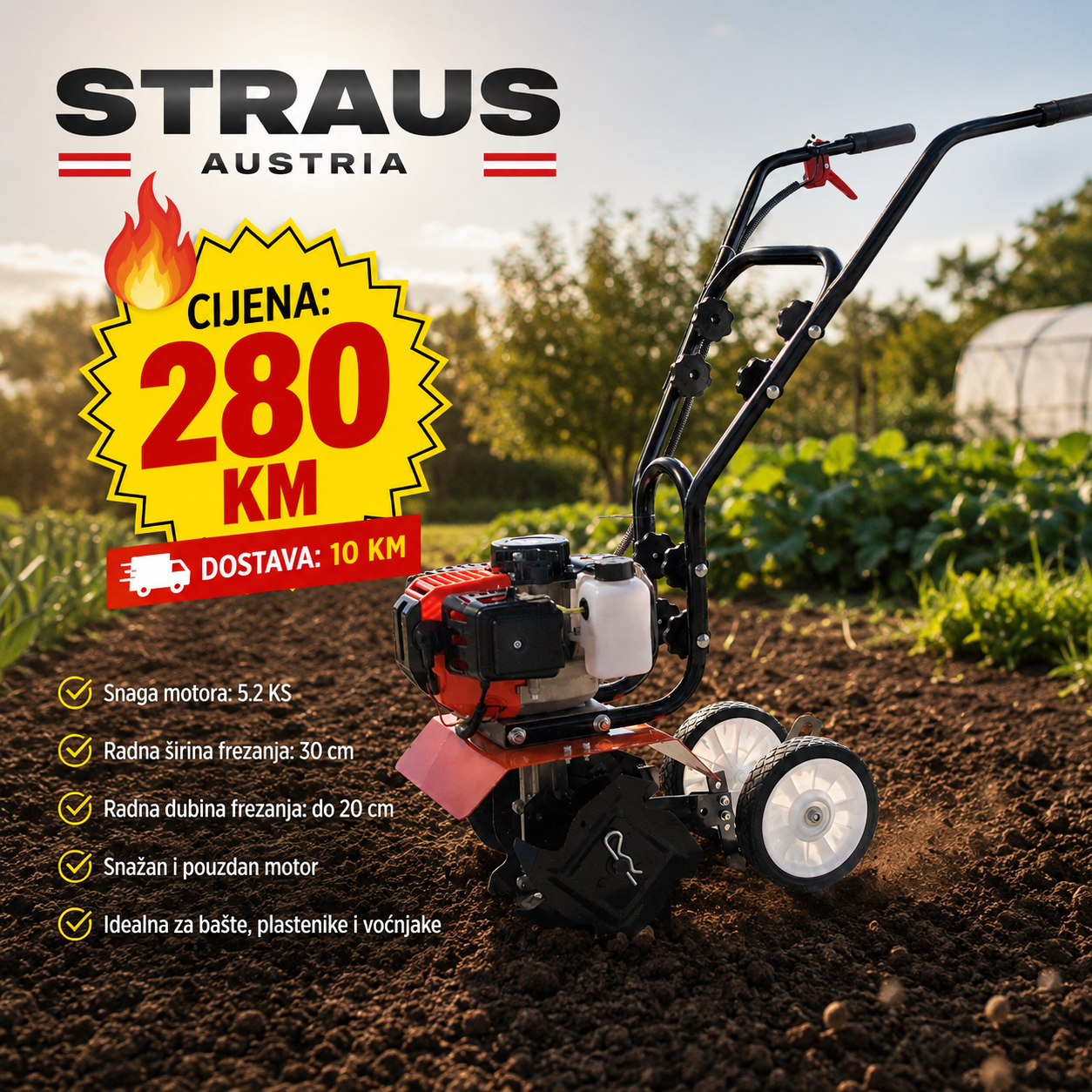 MOTORNA FREZA STRAUS AUSTRAIS 5.2 HP