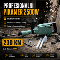 Straus Austria 2500W Pikamer - Ekstremna Snaga za Razbijanje Betona 1