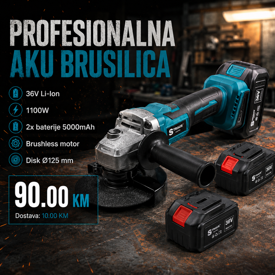 Straus Austria 1100W Aku Brusilica: Snaga Bez Ograničenja