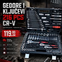 Gedore i Ključevi 216 PCS CR-V - Ultimativni Set za Profesionalce 1