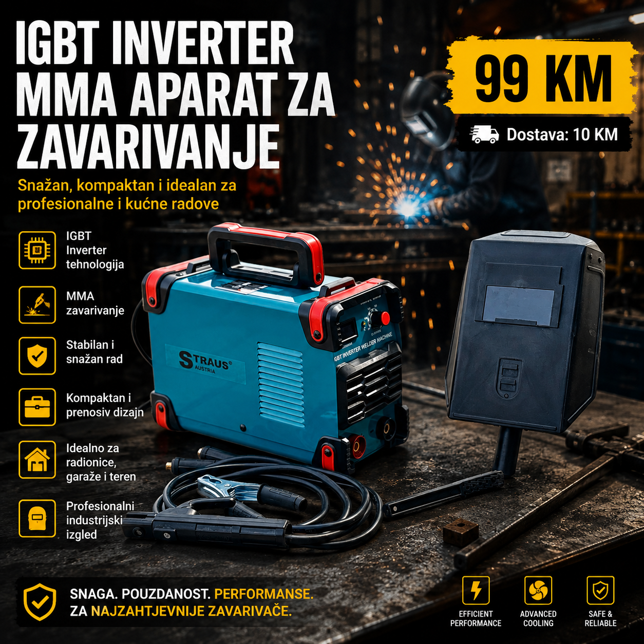Straus 500A IGBT Inverter - Brutalna snaga za savršeno zavarivanje