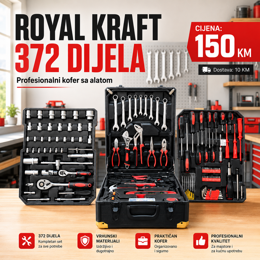 Kofer alata ROYALKRAFT 372 PCS