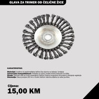 Čelična Glava za Trimer 200mm - Ekstremna Snaga protiv Korova 1