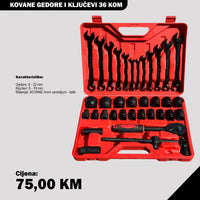 Profi Kovane Gedore i Ključevi 36 kom - Neuništivi Chrome Vanadium 2