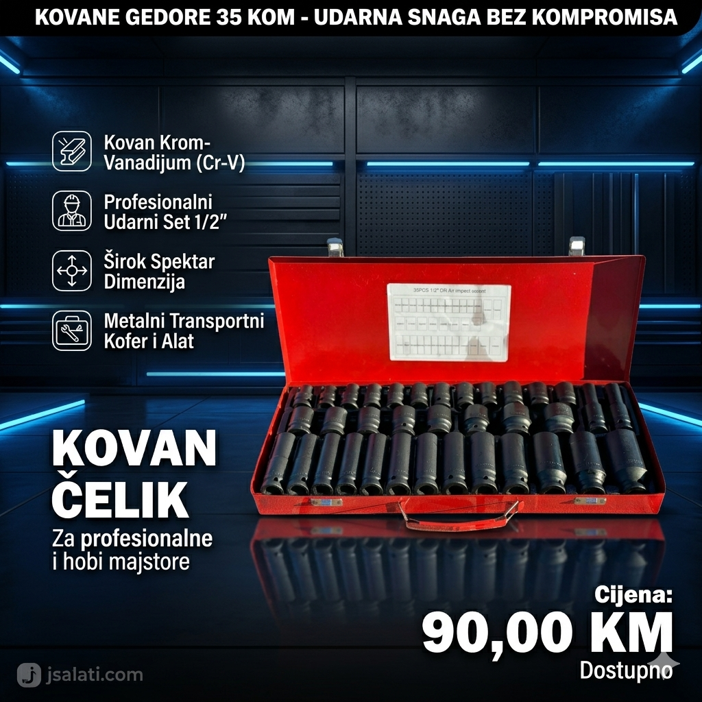Profesionalne Kovane Gedore 35 kom - Neuništivi Cr-Mo Alat