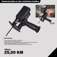 Profi Nastavak Sabljasta Pila - Pretvorite Bušilicu u Moćnu Pilu 2
