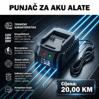 Univerzalni Pro-Series Punjač za Aku Alate (12V-20V) Brzo Punjenje 1