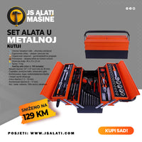 Straus Austria Set Alata 168 Dijelova u Metalnoj Kutiji - Cr-V Čelik 2