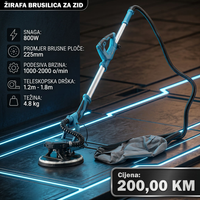 Straus Austria Žirafa Brusilica 750W – Savršeno Brušenje Bez Prašine 2