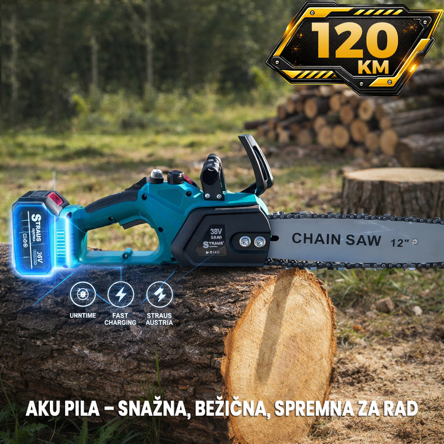 Straus Austria 36V Aku Pila - Brutalna Snaga sa Dvije Baterije