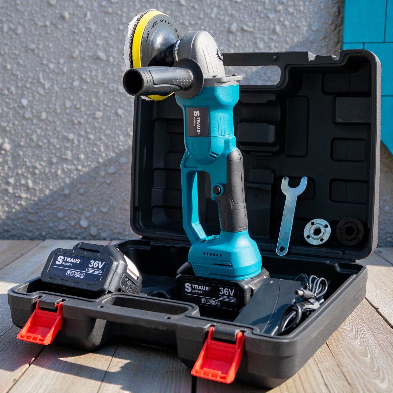 AKU POLIRKA STRAUS AUSTRIA 36V   2 BATERIJE + KOFER
