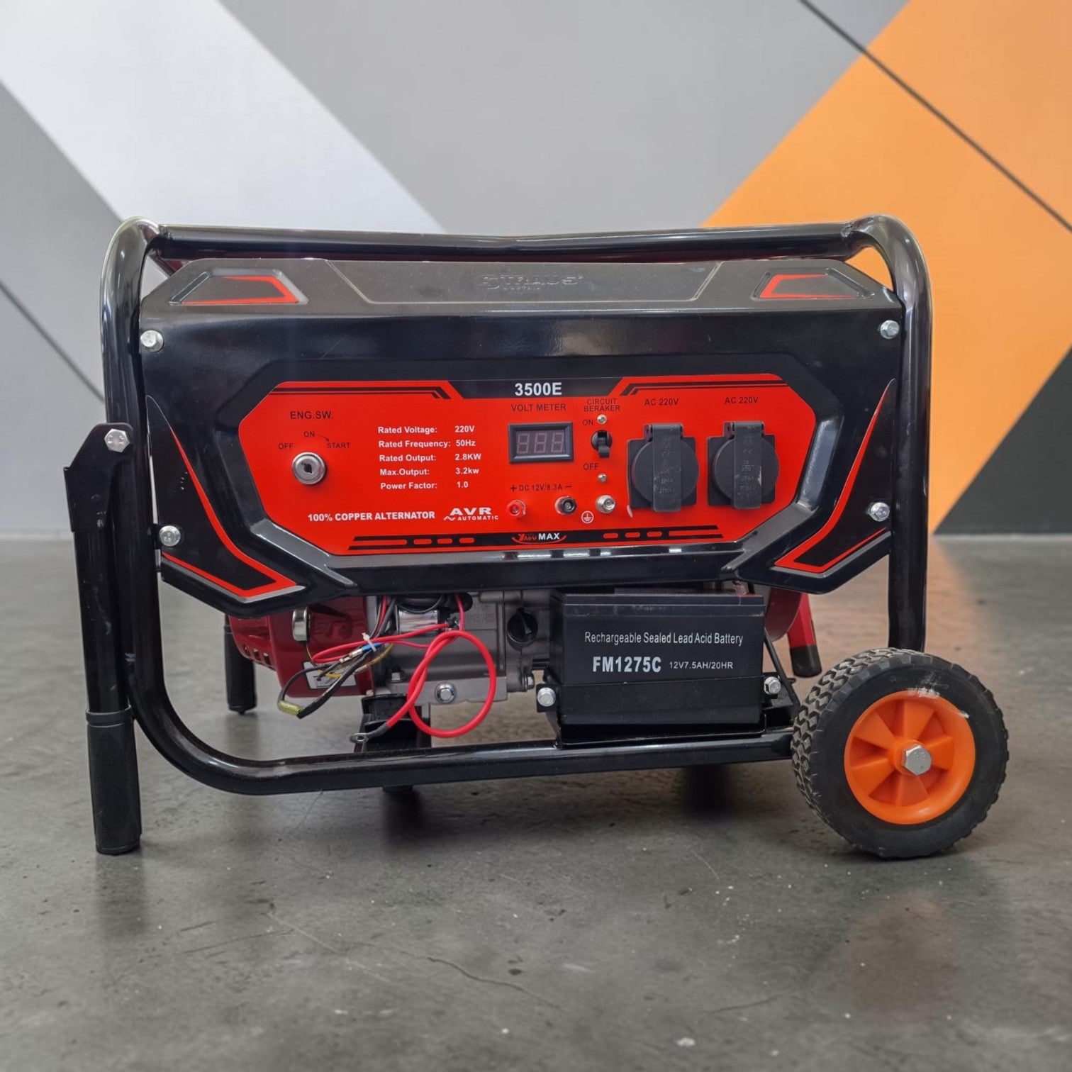 BENZINSKI AGREGAT STRAUS 3500E – 3,2 kW / 7,5 KS PALJENJE NA KLJUČ